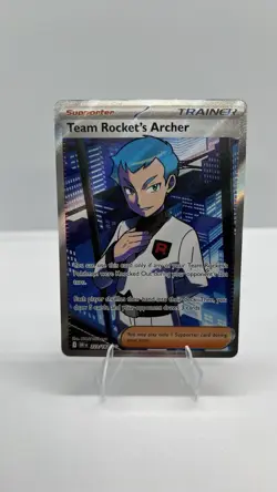 Pokemon Team Rocket's Archer 223/182 Destined Rivals Holo Ultra Rare Trainer - Image 1