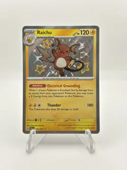 Raichu 132/091 Pokemon SV: Paldean Fates Holo Baby Shiny NM - Image 1