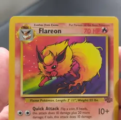 1999 Pokemon Jungle Flareon/Vaporeon Card Lot - 2 Cards - LP - Image 4
