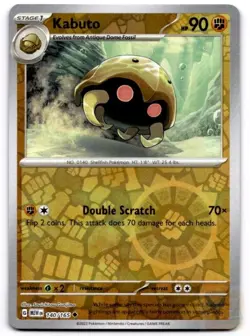 Kabuto 140/165 Uncommon 151 Pokemon Reverse Holo Near Mint - Image 1