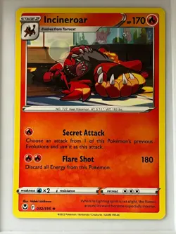 Incineroar 032/195 Rare Silver Tempest Pokemon Near Mint - Image 1