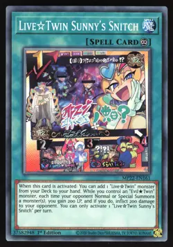 Live Twin Sunny's Snitch - MP22-EN161 - Common - 1st Edition - Yugioh - Image 1