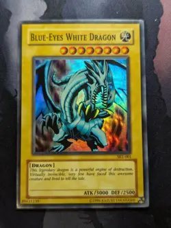 YugiOh - Blue-Eyes White Dragon SKE-001 Super Rare LP #2 - Image 1