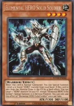 Elemental HERO Solid Soldier TOCH EN040 rare 1st edition Yugioh Toon Chaos - Image 1