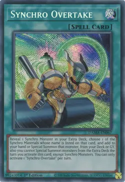Yugioh DAMA-EN067 - Synchro Overtake - Secret Rare - Image 1