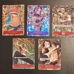 One Piece Card Game Chinese 1st Anniversary Luffy Zoro Sanji Robin Chopper Set - Image 1