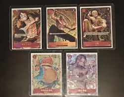 One Piece Card Game Chinese 1st Anniversary Luffy Zoro Sanji Robin Chopper Set - Image 2