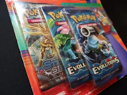 Pokemon 2016 XY 3 Pack Blister with Mega Blastoitse Pin (Two Evolutions Packs) - Image 2
