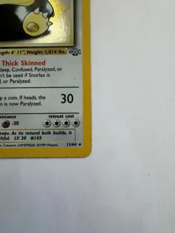 Pokemon Snorlax 11/64 Jungle Holo Rare Basic Card 1999 English - Image 4