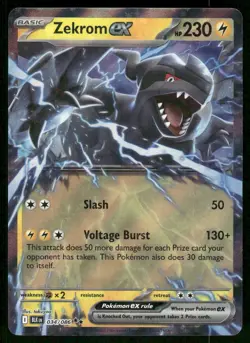 Pokemon Cards Zekrom ex 034/086 Black Bolt Holo Double Rare NM *4 - Image 1