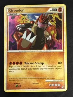 Pokemon Groudon TCG Call of Legends Holo Card 6/95 Rare 2011 - Image 1