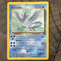 Articuno Pokemon Card TCG 17/62 Rare Fossil 1999 WOTC - Image 1