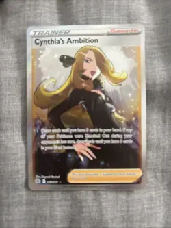 Pokemon TCG Cynthia's Ambition Trainer Rare Holo Card 169/172 Brilliant Stars - Image 1