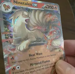 Ninetales ex 038/165 Pokemon Holo Card 151 Extended Art Ultra Rare TCG 2023 NM/M - Image 2