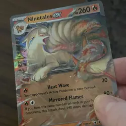 Ninetales ex 038/165 Pokemon Holo Card 151 Extended Art Ultra Rare TCG 2023 NM/M - Image 4