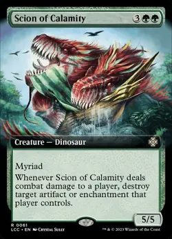 Mint/Near-Mint, English - 1 x MTG Scion of Calamity - Extended Art Commander: Th - Image 1