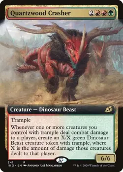 FOIL Quartzwood Crasher (Extended Art) - Ikoria: Lair of Behemoths (IKO) - Image 1