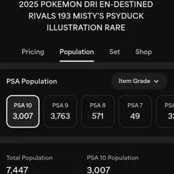 Misty's Psyduck 193/182 - 2025 Pokemon Destined Rivals Illustration Rare PSA 10 - Image 3