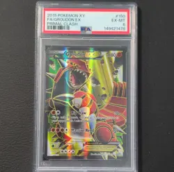 Pokemon Groudon EX 150/160 XY Primal Clash Full Art Holo Ultra Rare 180 HP PSA 6 - Image 1