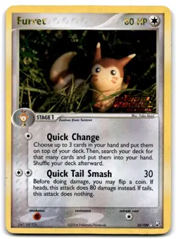 2004 EX - Team Rocket Returns Furret Stage 1/Rare Holo #22 LP Stamped - Image 1
