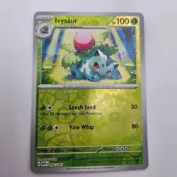 Ivysaur Reverse Holo Uncommon 151 002/165 NM Pokemon TCG - Image 1