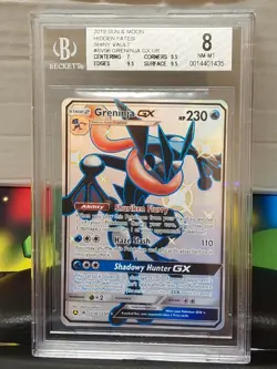 2019 Pokemon Hidden Fates Shiny Vault Greninja GX #SV56 BGS 8 - Image 1