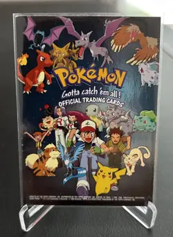 Pokemon Checklist Foil 1999 Topps TV Animation Edition Blue Logo MP - Image 1