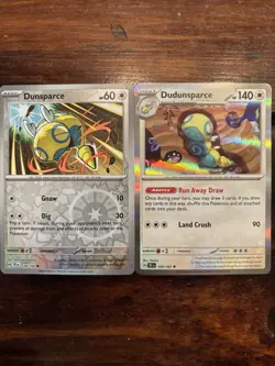 Pokemon TCG Dunsparce 128/162 RH & Dudunsparce 129/162 Holo LOT! - Image 1