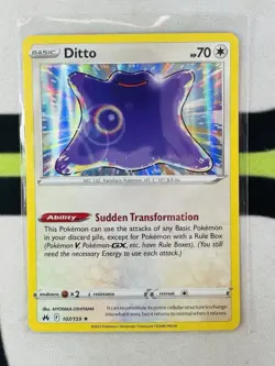 Ditto 107/159 Holo Rare Crown Zenith 2023 Pokemon TCG - Image 1