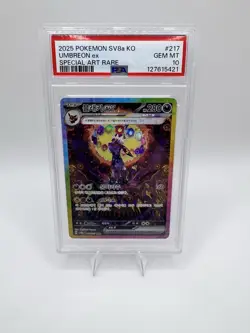 Pokemon Korean SV8a Terastal Festival Umbreon EX SAR #217/187 PSA 10 - Image 1