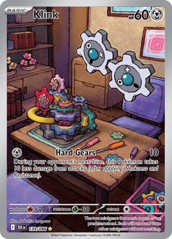 Pokemon TCG Klink 139/086 Illustration Rare Scarlet & Violet Black Bolt NM/M - Image 1