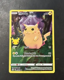 Pikachu 005/025 Holo Rare Celebrations Pokemon Holo Lightly Played - Image 1