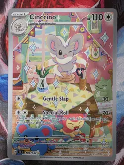 Pokemon TCG: Cinccino 183/162 Illustration Rare Temporal Forces NM - Image 1