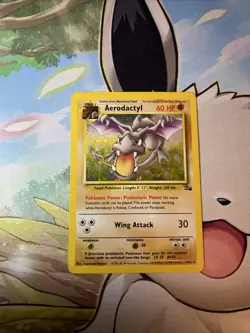 Pokemon Aerodactyl 1/62 Fossil Holo Rare Unlimited MP - Image 1