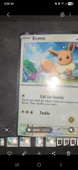 Single Swirl- Eevee [Cosmos Holo] #43- Pokemon Promo NM - Image 3