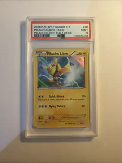 2016 POKEMON XY TRAINER KIT PIKACHU LIBRE HALF DECK #14 PIKACHU LIBRE PSA 9 - Image 1