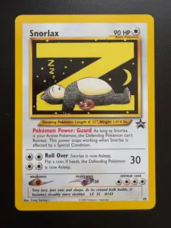 Pokemon TCG 2001 Wizards of the Coast Black Star Promo Snorlax (49) - Mint - Image 1