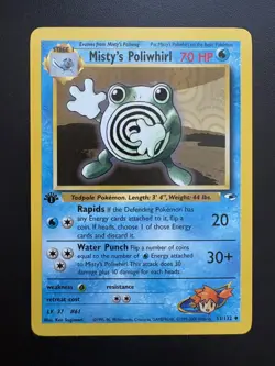 Pokemon TCG: 2000 Gym Heroes 1st Edition Misty's Poliwhirl (53/132) NM - Image 1