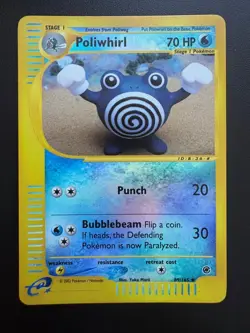 Pokemon TCG: 2002 Expedition Base Set Reverse Holo Poliwhirl (89/165) NM/LP - Image 1