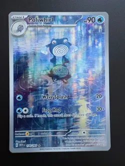 Pokemon TCG: 2023 Scarlet & Violet 151 Illustration Rare Poliwhirl (176/165) - Image 1