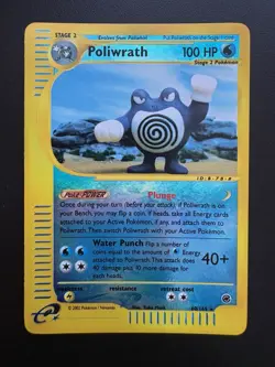 Pokemon TCG: 2002 Expedition Base Set Reverse Holo Poliwrath (60/165) NM - Image 1