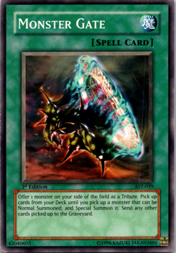 1996 Yu-Gi-Oh 1st Edition AST-039 Monster Gate - Image 1