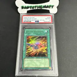 PSA 8 Yu-Gi-Oh! United We Stand LON-049 Labyrinth of Nightmare 1st Edition Mint - Image 1