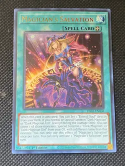 YuGiOh! - Magician's Salvation RA01-EN068 Ultra Rare 1st Edition Near Mint - Image 1