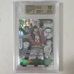 Bandai One Piece Azure Sea's Seven Dracule Mihawk SEC Manga Art OP14119 BGS 10 - Image 1