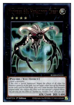 Yugioh Number 69: Heraldry Crest #BLMM-EN153 Ultra Rare NM - Image 1