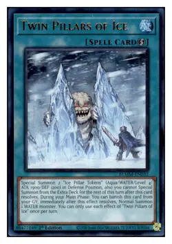 Yugioh Twin Pillars of Ice #BLMM-EN032 Ultra Rare NM - Image 1
