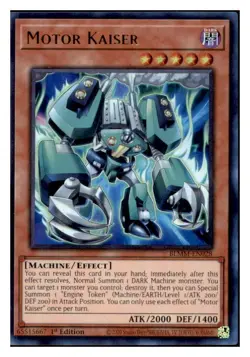 Yugioh Motor Kaiser #BLMM-EN028 Battles of Legend: Monster Mayhem Ultra Rare NM - Image 1