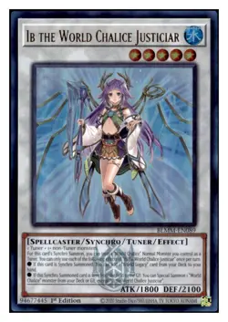 Yugioh Ib the World Chalice Justiciar #BLMM-EN089 Ultra Rare NM - Image 1