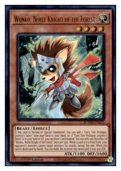 Yugioh Wonko, Noble Knight of the Forest #BLMM-EN035 Ultra Rare NM - Image 1